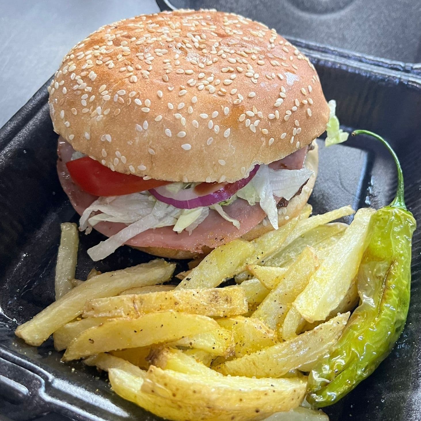Hamburguesa de arrachera