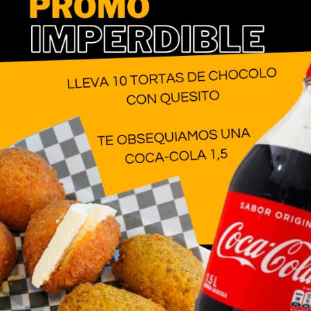 PROMO 10 Tortas Con Quesito + CocaCola 1,5