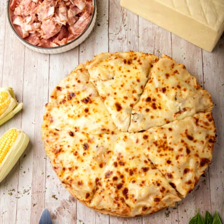 Pizza Estofada de Tocineta y Maíz