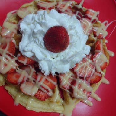 Waffle Fresa Cremosa