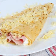 CREPA DE QUESO MOZARELLA CON JAMON