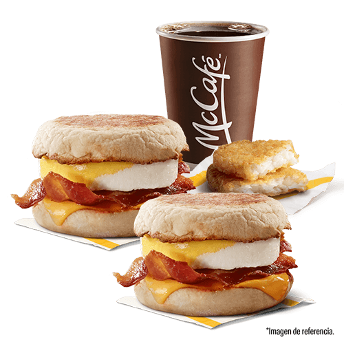 2 Egg McMuffin Bacon + 1 Americano + 1 HashBrown