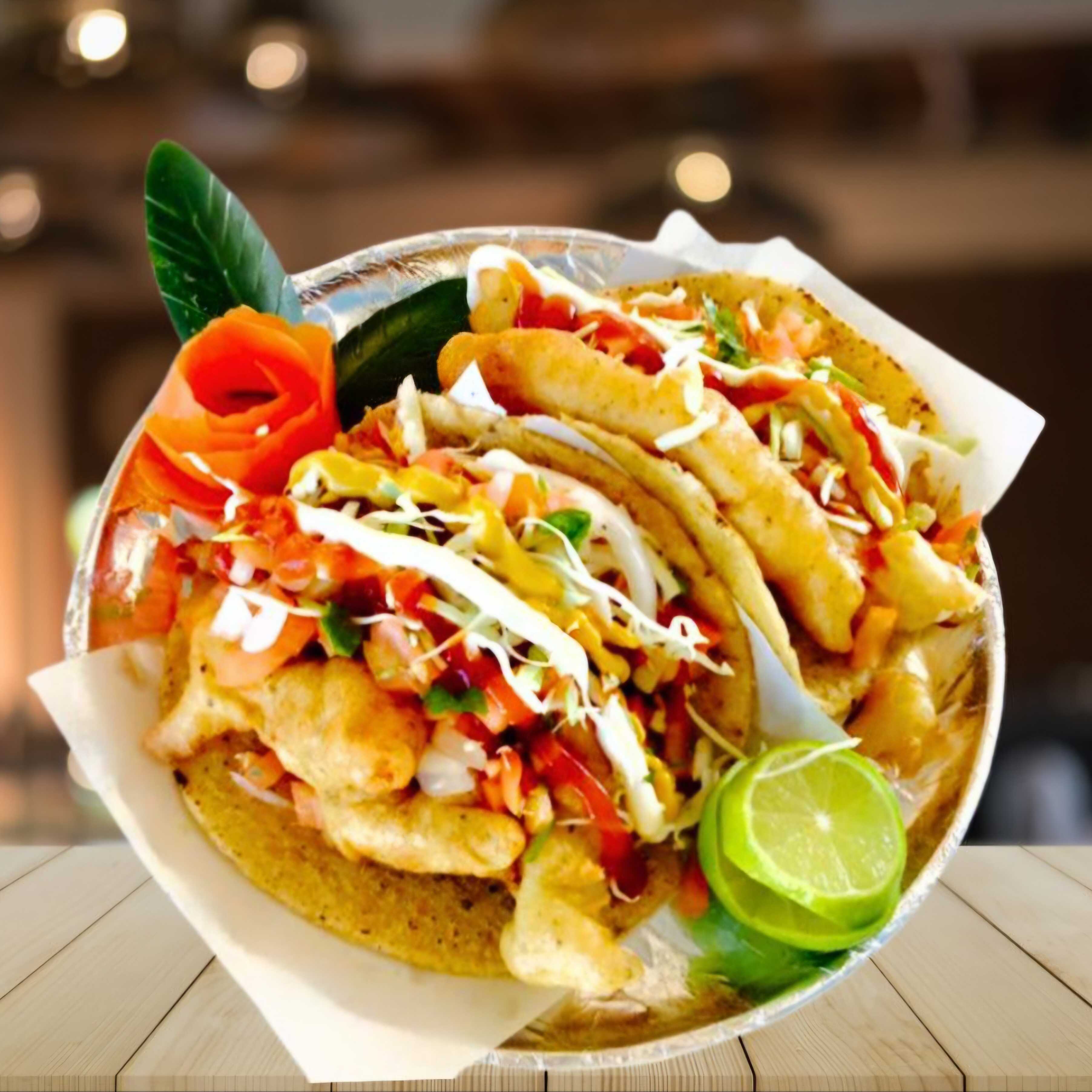 (3) Tacos de Camarón