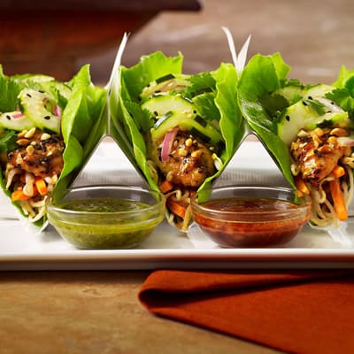 Asian Chicken Lettuce Wrap Tacos