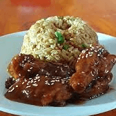 Arroz Oriental con Alitas BBQ
