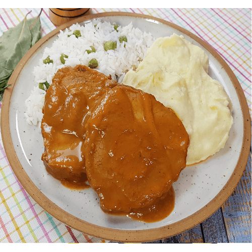 Asado de Res con Pure.