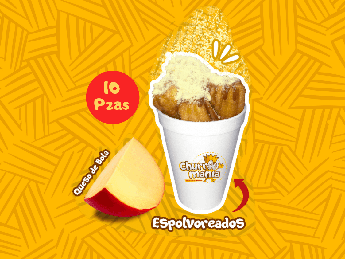 Mini Churros con Queso de Bola