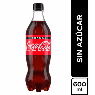 Coca Cola Sin Azúcar Botella de 600 Ml