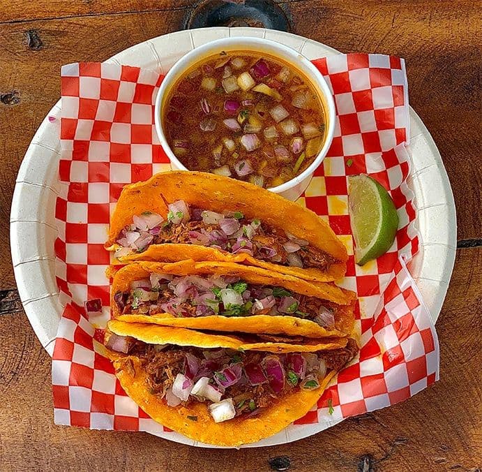 Tacos x3 sin Queso