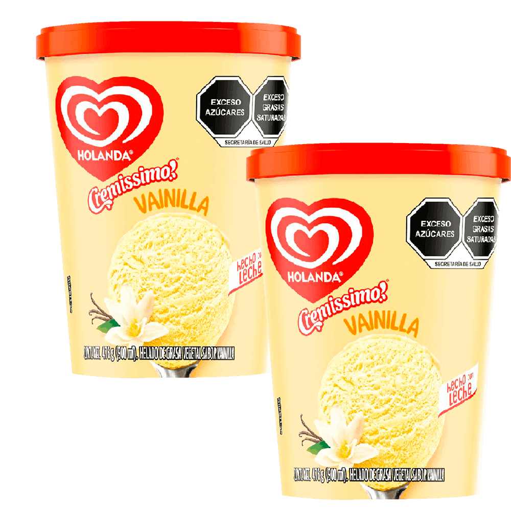 2 HOLANDA HEL VAINILLA 900ML
