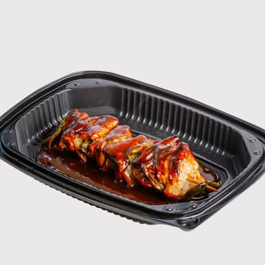 Brocheta de puerco BBQ