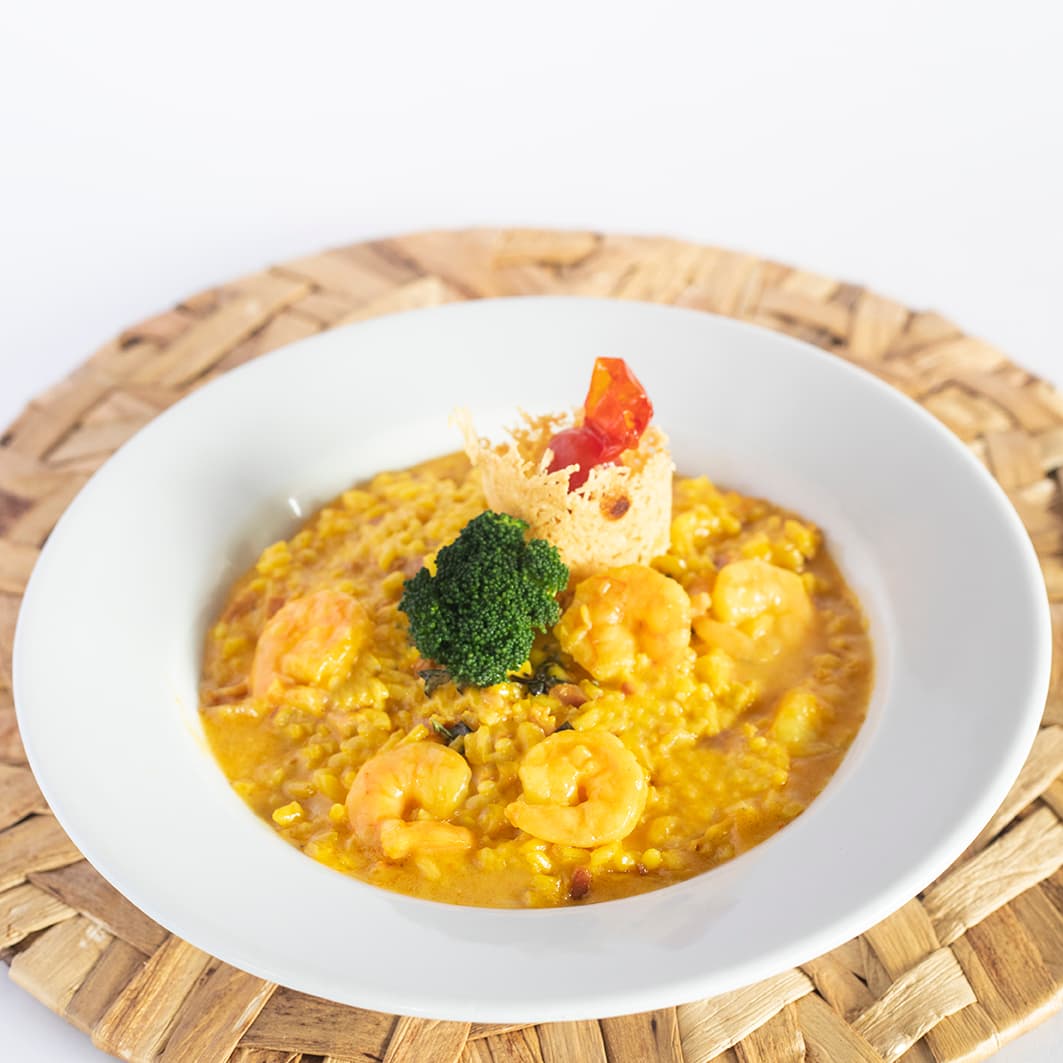 Risotto con Camarones