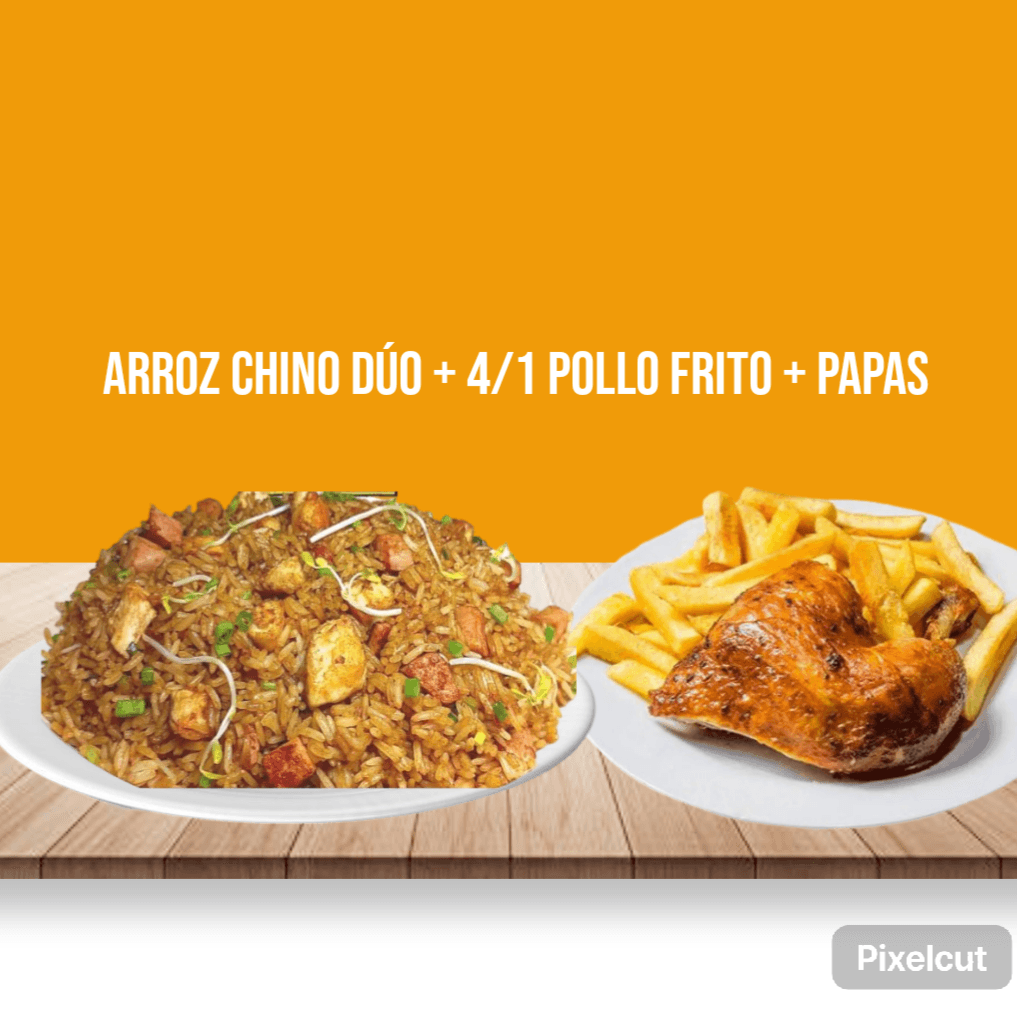 Arroz Chino Dúo + 4/1 + Papas
