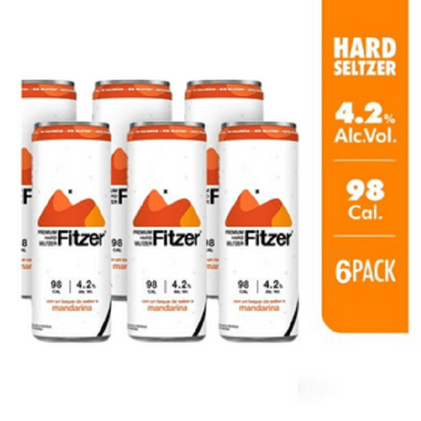 Fitzer Hard Seltzer Mandarina 6 Pack Lata 355 ml