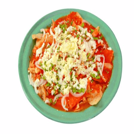 Chilaquiles Rojos con Pollo