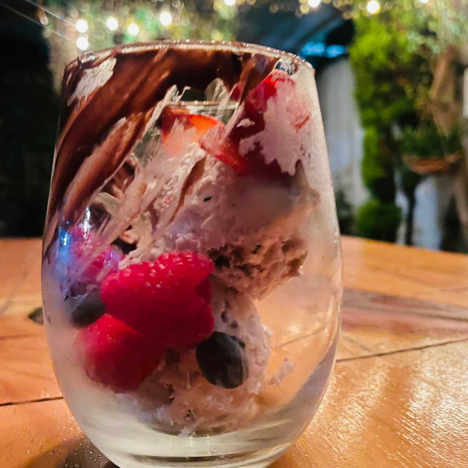 Helado de frutos rojos