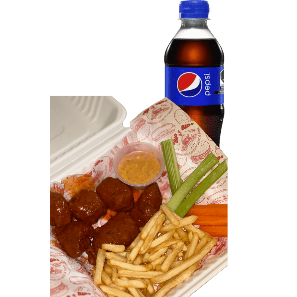 Boneless 6pz + Papas + Refresco 400ML