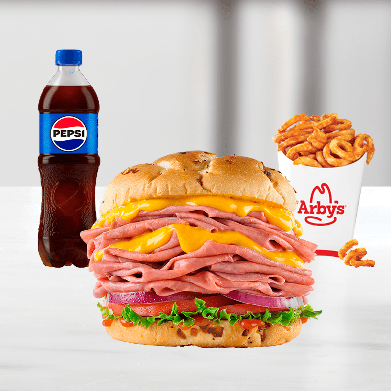 Double Beef & Cheddar Stack (Medium Combo Meal)