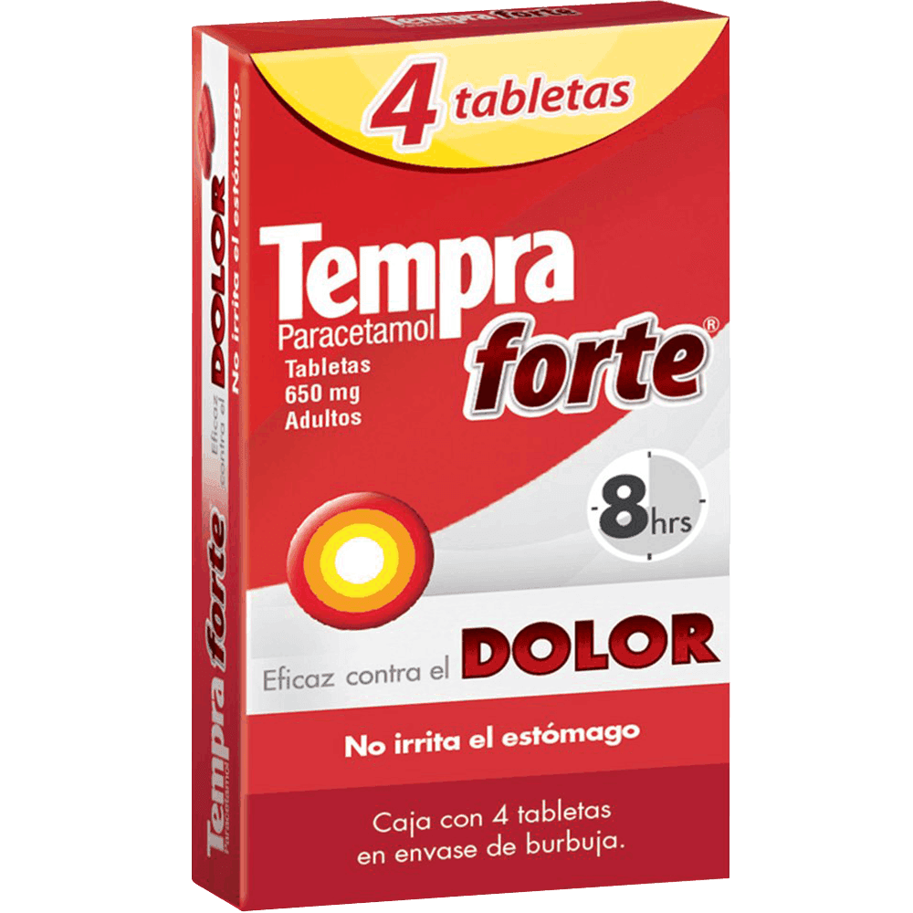 TEMPRA FORTE 650MG 4 TABLETAS