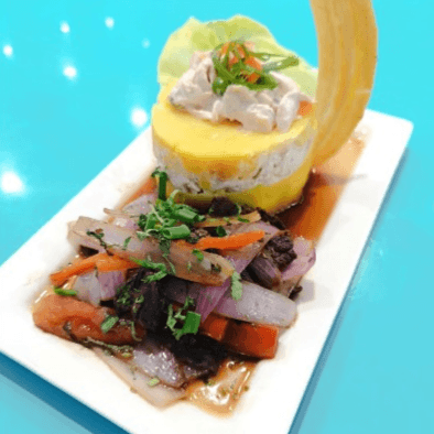 Causa de Pescado con Lomo