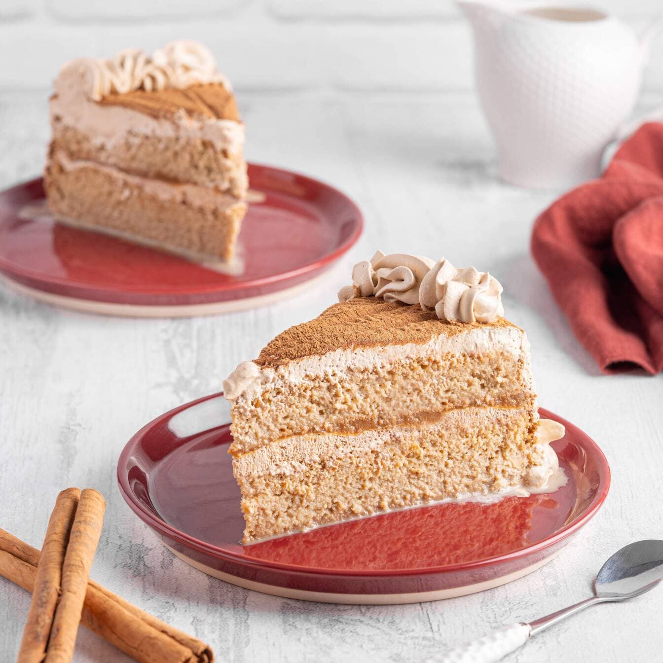 Porción de Torta de Tres Leches de Café