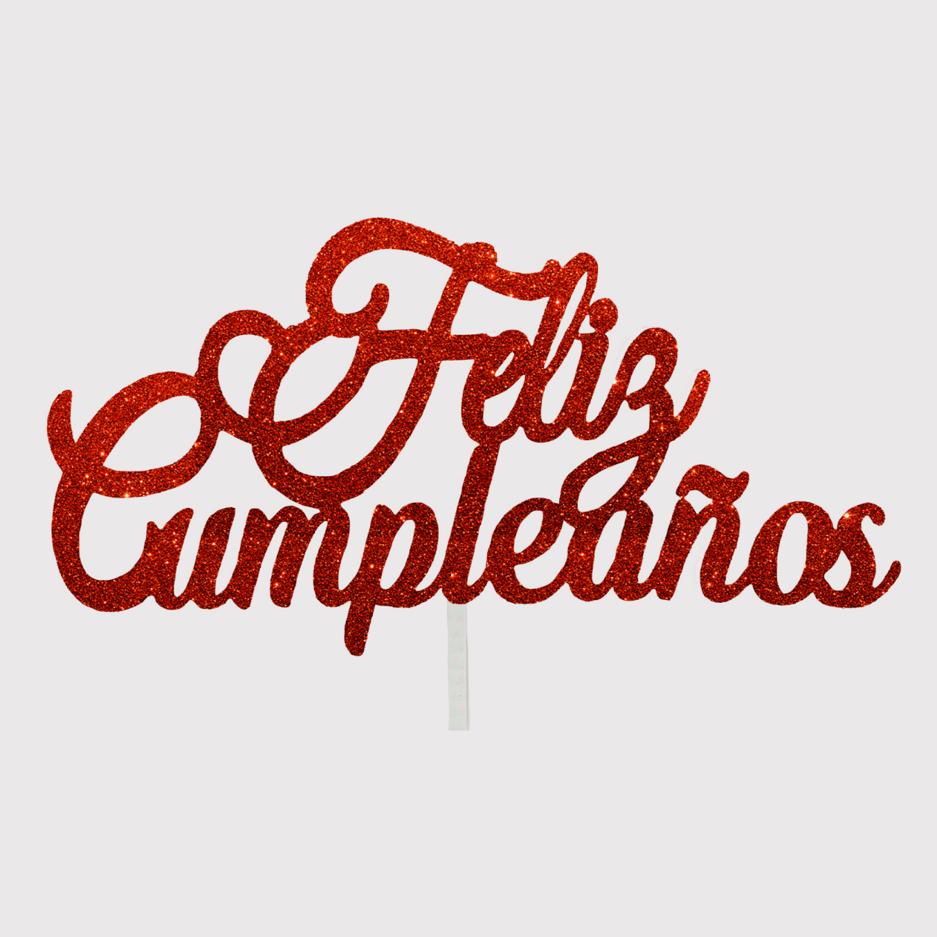 Cake Topper Feliz Cumpleaños Rojo