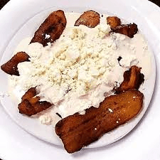 PLATANOS CON CREMA Y QUESO