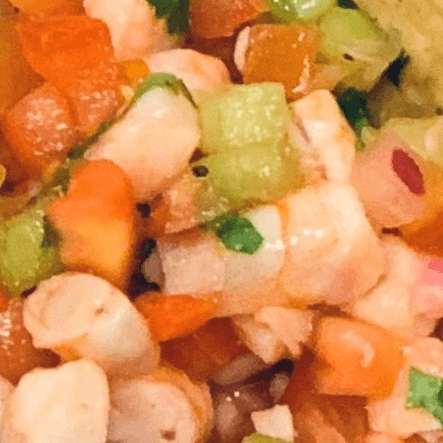 Tostada de Ceviche de Camarón