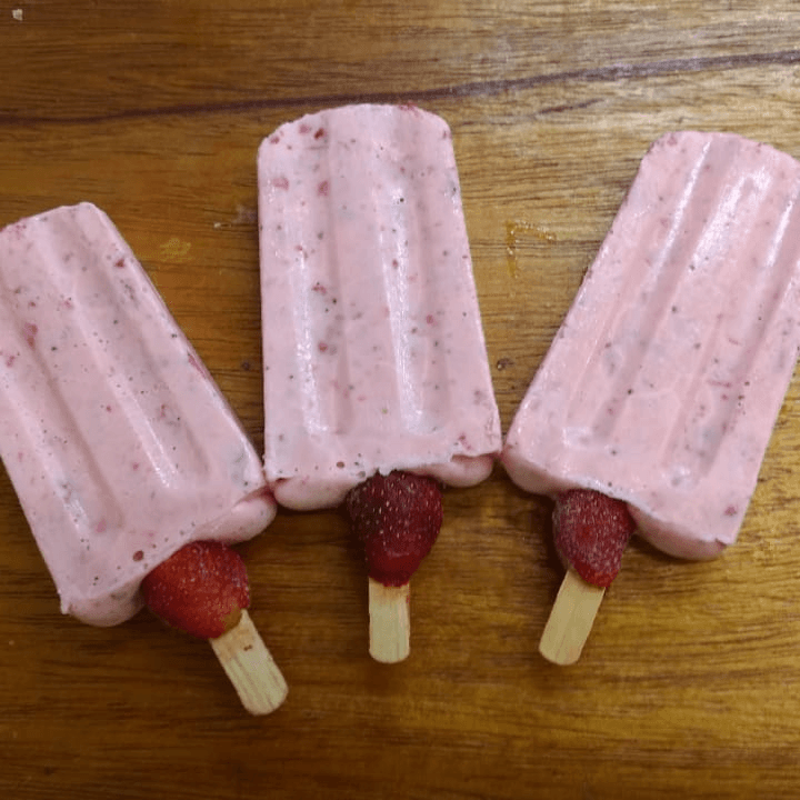 Paleta de Fresa de Crema