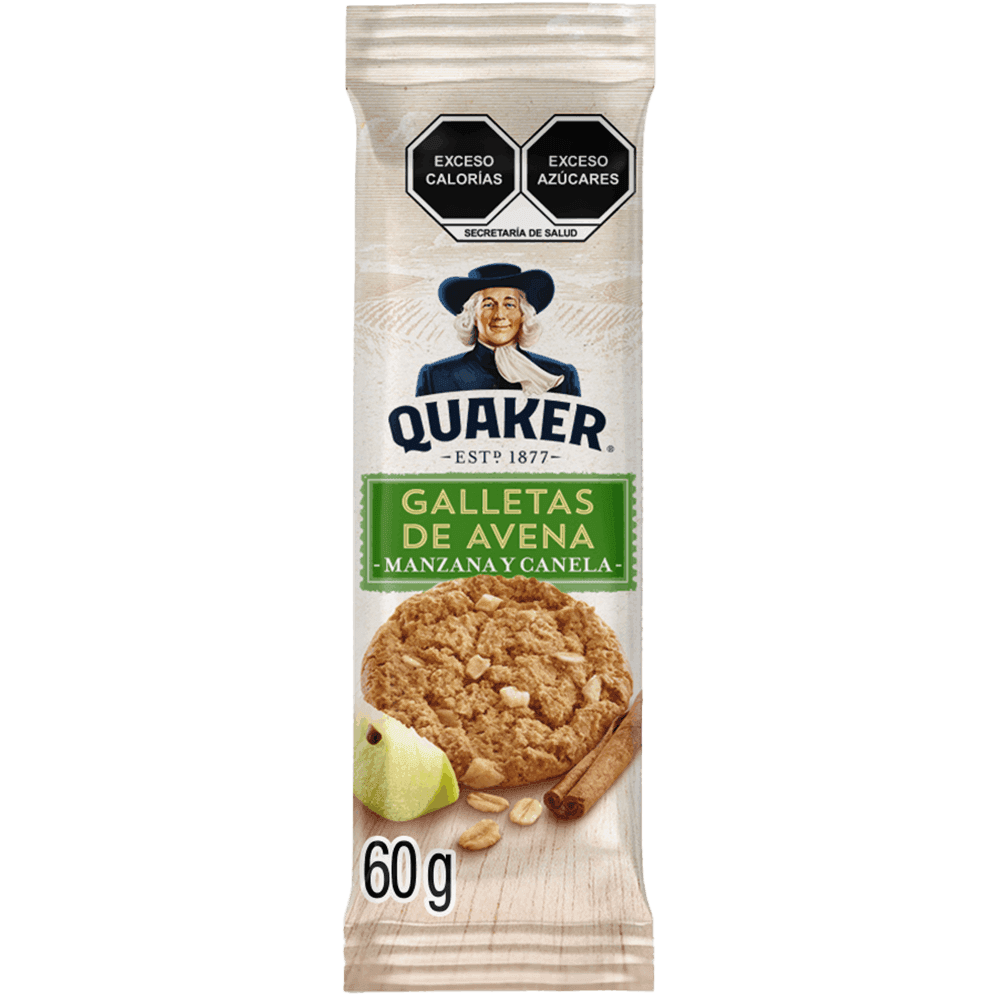 GALLETA AVENA QUAKER MANZANA CANELA 60G