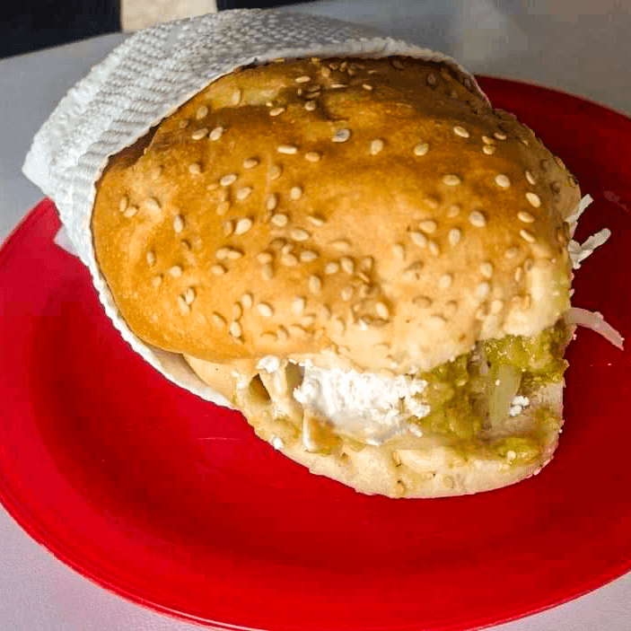 Torta de Chilaquiles Verdes