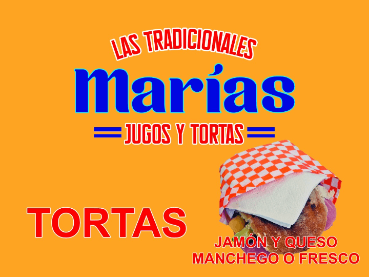 Las tradicionales Marias tortas y jugos