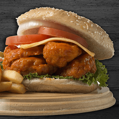 Hamburguesa de boneless bbq