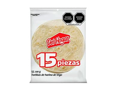 TORTILLAS DE HARINA DEL HOGAR 300G/15PZA