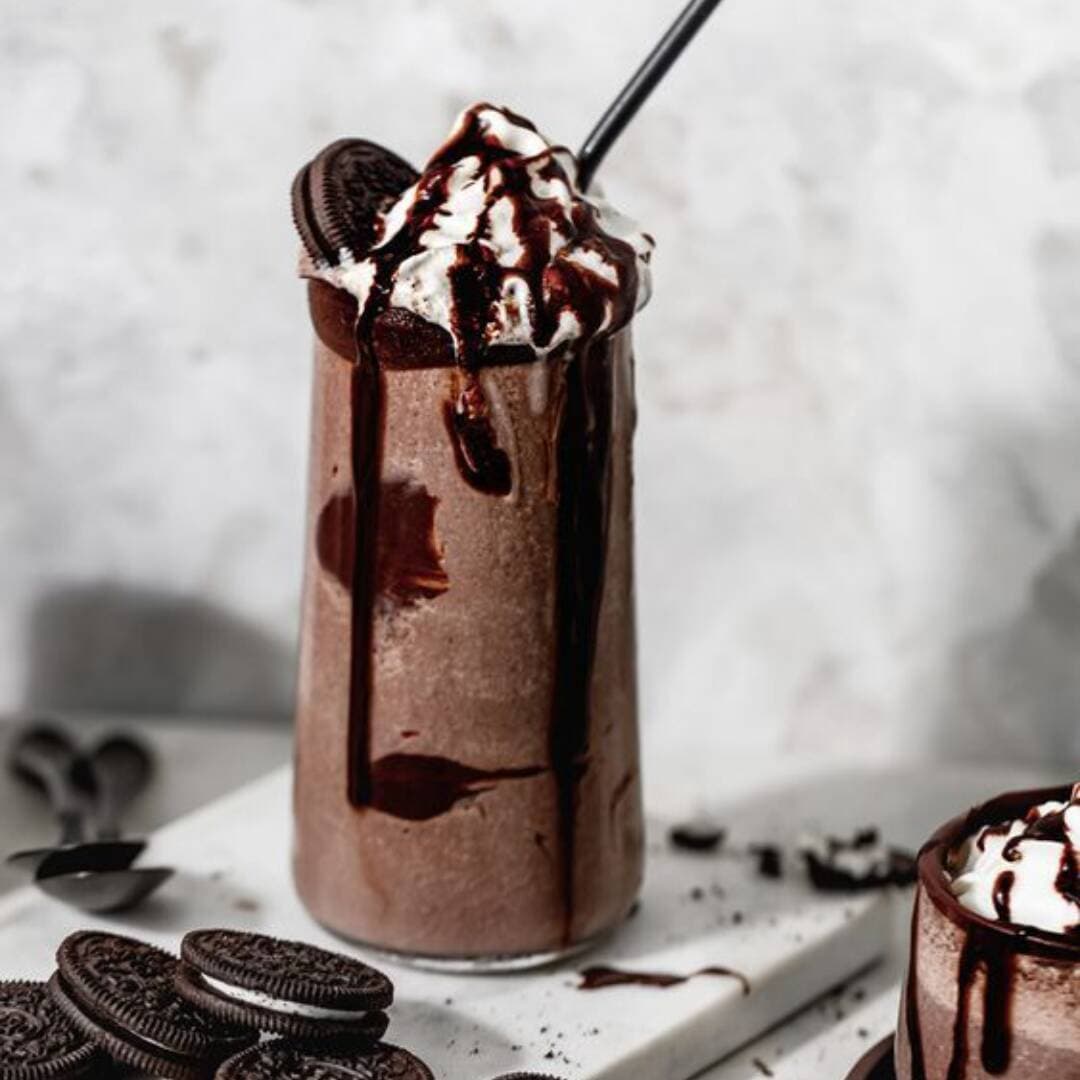Frappuccino de cookies and coffee