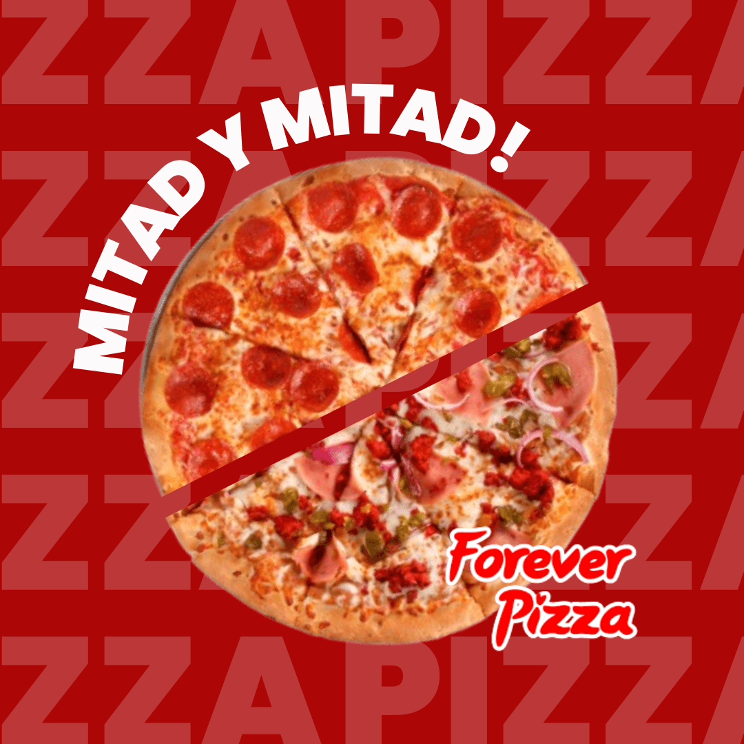 Pizza Grande MITAD Y MITAD!
