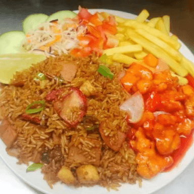 Combo 9 Arroz Cantones Trocitos de Pollo Agridulc