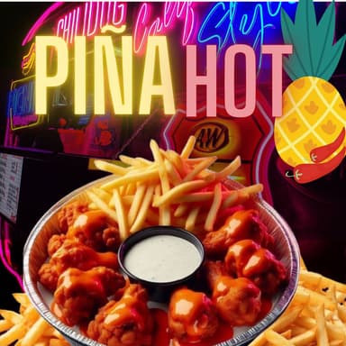Boneless PÑA HOT con papas fritas