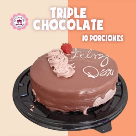 Pastel Triple Chocolate (10 Porciones)