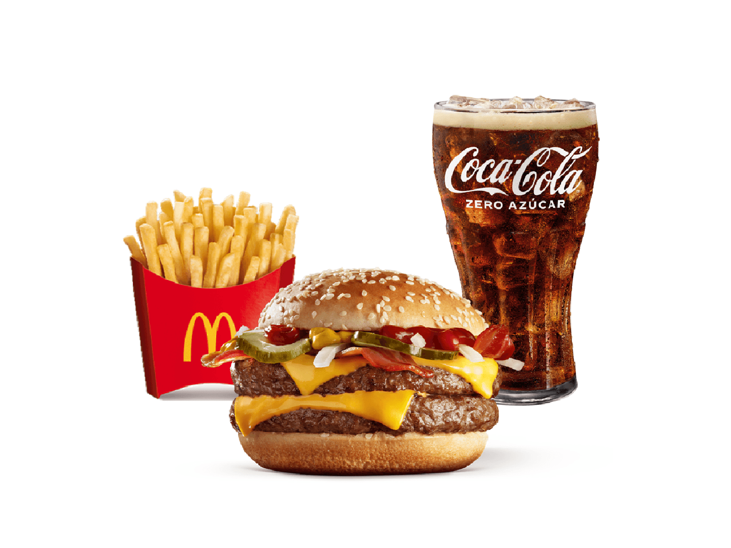 Combo mediano Doble Cuarto Libra Bacon