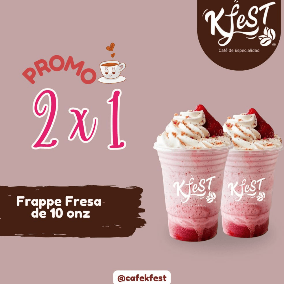2x1 Frappe de Fresa 10 oz