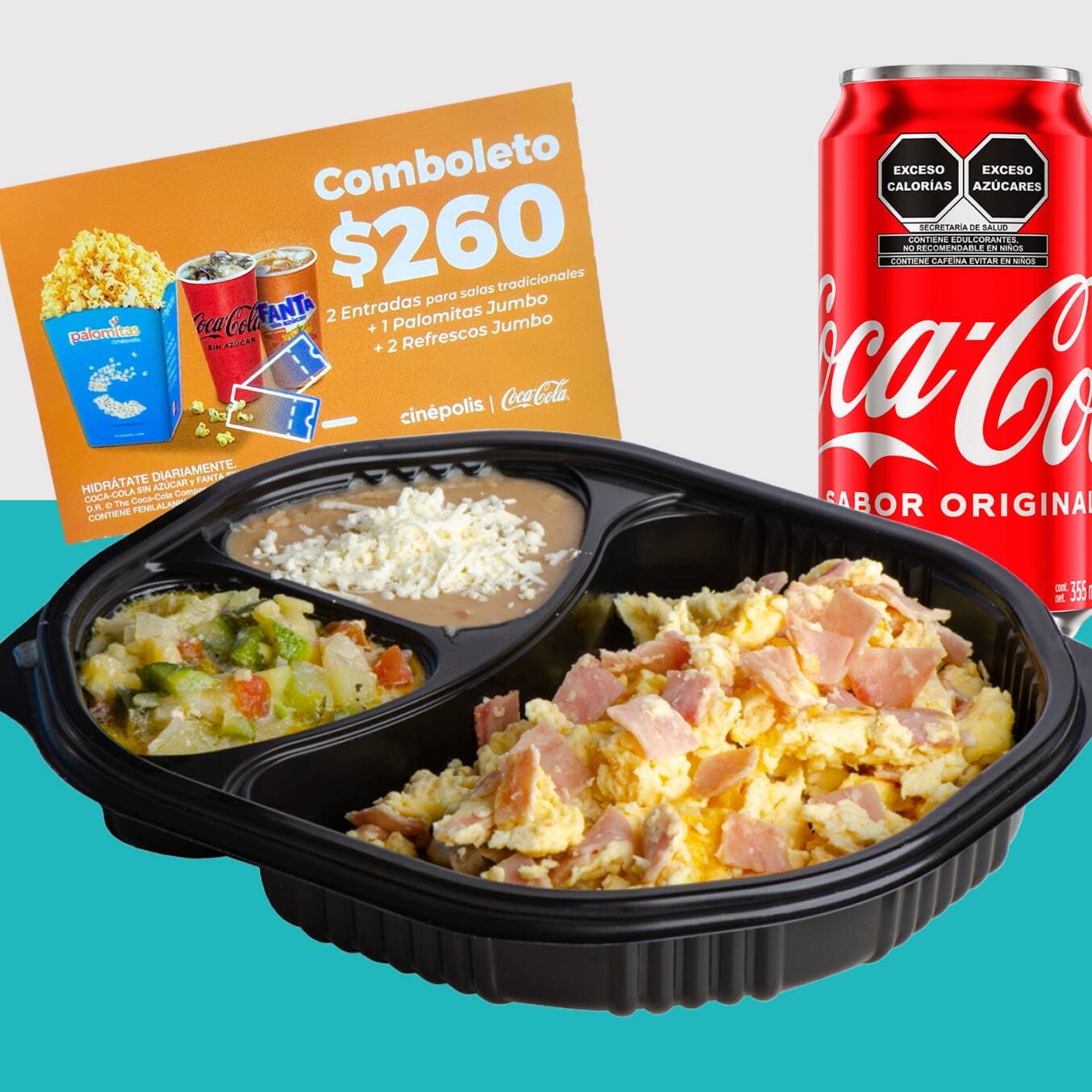 Combo Coca Cola - Desayuno + Cupón cine
