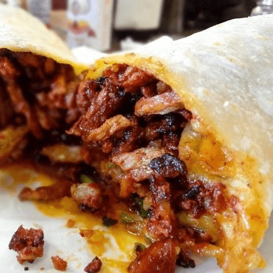 Burrito suizo de Adobada