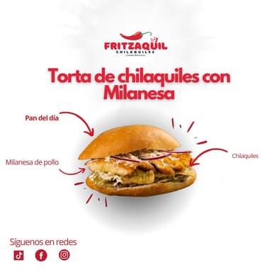 Torta de Chilaquiles con Asada