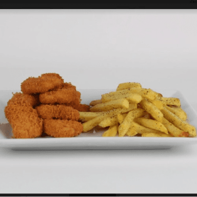 Nuggets con Papas Fritas 10 Ud