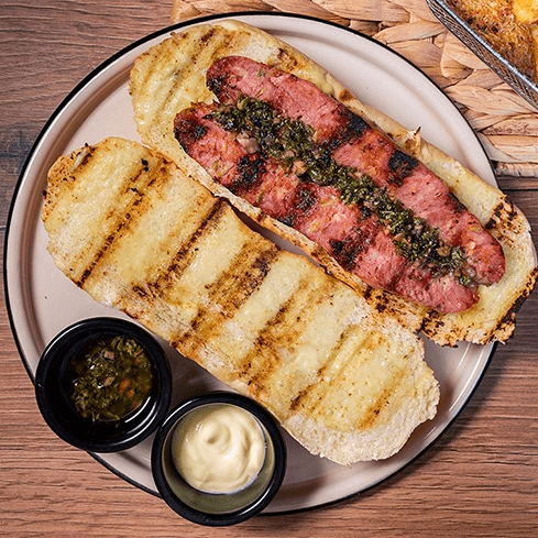 Choripán Argentino .