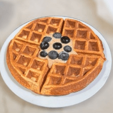 Waffle Pura Proteína, Fruta más Topping