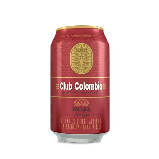 Cerveza club colombia roja en lata