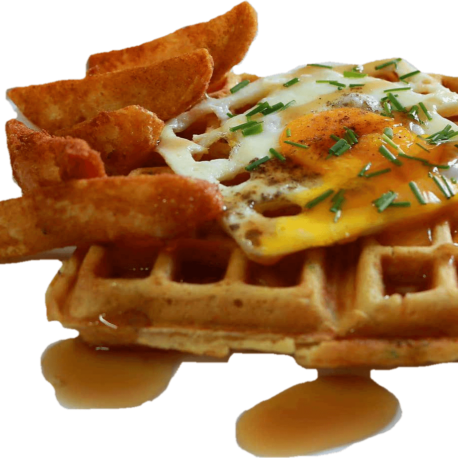 Waffle de Jamón y Queso