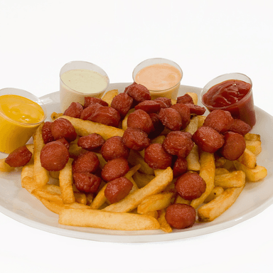 Papas con Salchichon Frito